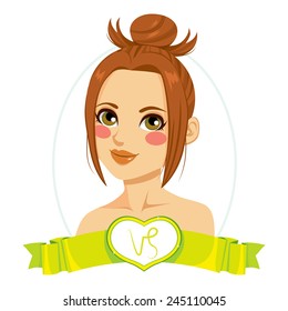 Portrait of light brown haired girl representing Capricorn zodiac sign