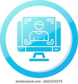 Diseño de icono de Vector de línea de retrato
