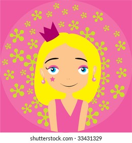 Portrait of a little pink princess