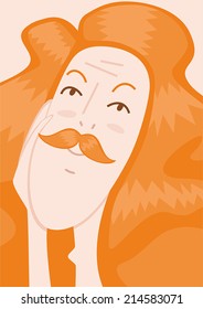 portrait of long-haired mustachioed musketeers