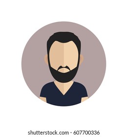  Portrait of a man. For app, web design.