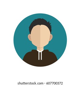  Portrait of a man. For app, web design.