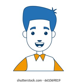 portrait man cartoon business employee character