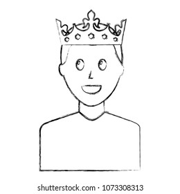 portrait man charatcer wearing crown