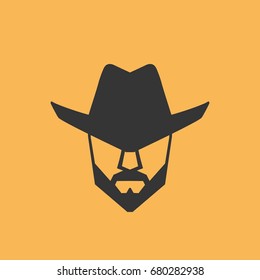 Portrait Man In Cowboy Hat