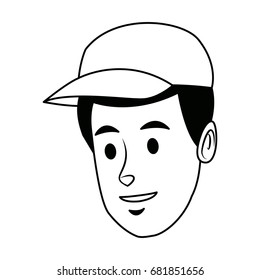 portrait man delivery face character person