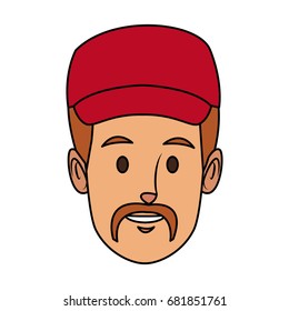 portrait man delivery face character person