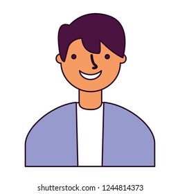 portrait man on white background