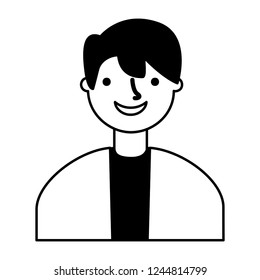 portrait man on white background