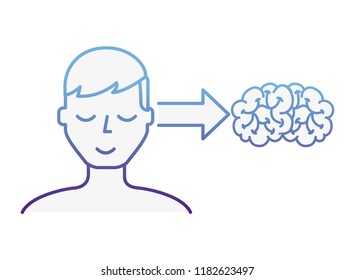 portrait man patient brain mental condition