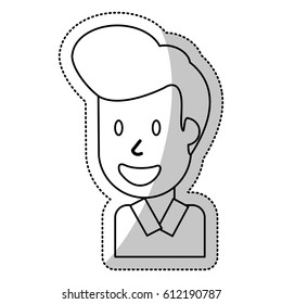 portrait man smile outline