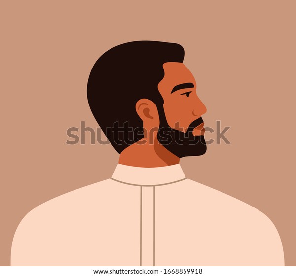 男性のアラブ人男性の肖像画 自信に満ちた若い東洋人のアバター サウジの男性 ベクターイラスト のベクター画像素材 ロイヤリティフリー