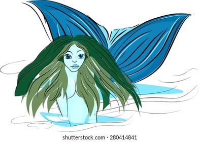 Portrait of mermaid