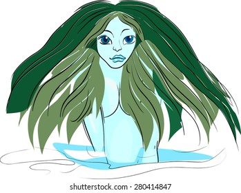 Portrait of mermaid