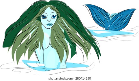 Portrait of mermaid