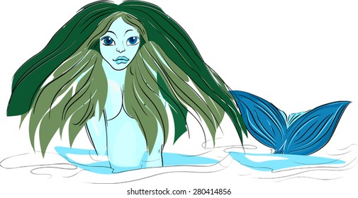 Portrait of mermaid