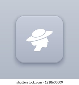 Portrait, Mode button, best vector on a gray background
