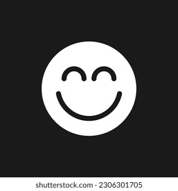 Portrait mode dark mode glyph ui icon. Retouch. Simple filled line element. User interface design. White silhouette symbol on black space. Solid pictogram for web, mobile. Vector isolated illustration