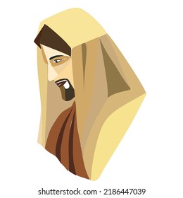 Portrait in modern abstract style. Hand drawn vector illustration for your contemporary fashion design. Abstract cubism.Surrealism.