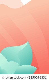 portrait mystical fantasy flowers gradient colors background illustration. Great images for wall art posters, greeting cards or book covers
