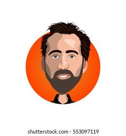 Portrait Of Nicolas Cage Icon