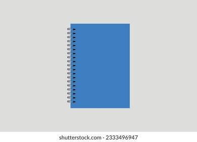 Portrait notepad. Realistic vector notebook set. Realistic notebook mockup, notepad with blank cover. Realistic copybook with shadows isolated on transparent background. Vector illustration.