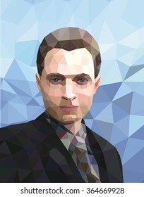 portrait of one young man in a tie, the boss