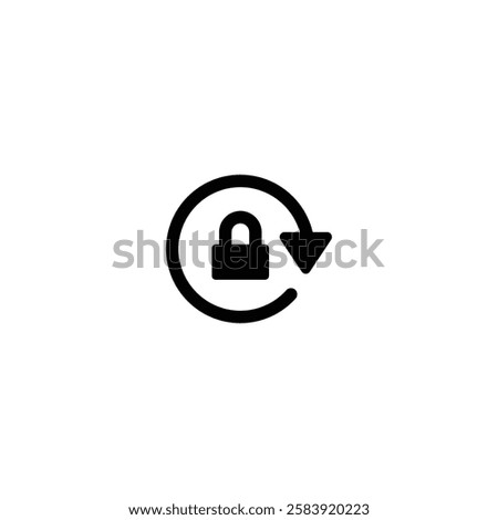 Portrait orientation lock icon isolated on white background. Access symbol modern, simple, vector, icon for website design, mobile app, ui. Vector Illustration