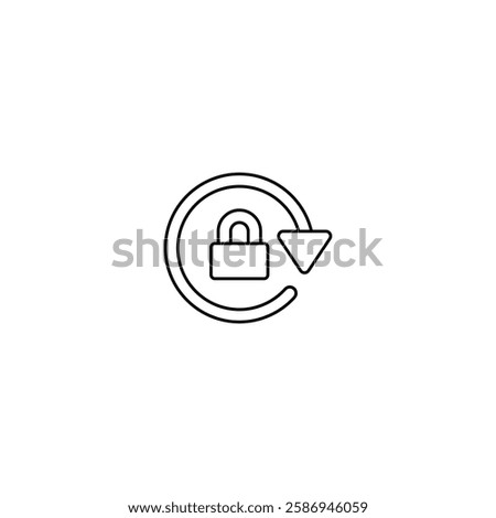 Portrait orientation lock icon isolated on white background. Access symbol modern, simple, vector, icon for website design, mobile app, ui. Vector Illustration