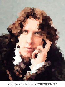 Portrait of Oscar Wilde (1854-1900): Vector effects in colors. Irish writer, poet and playwright. Wilde is considered one of the most prominent playwrights of late Victorian London.