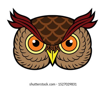 portrait of owl, eagle owl