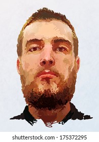 Portrait painting vector