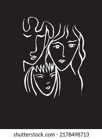 Portrait of people. Love story