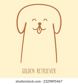 Portrait of pet. Sketch, outline. Contour dog head. Linear icon, logo