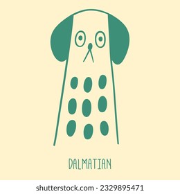 Portrait of pet. Sketch, outline. Contour dog head. Linear icon, logo