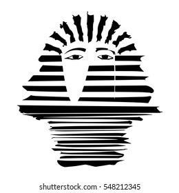 Portrait of Pharaoh isolated. Nice for T-shirt print. 