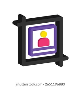Icono de estilo de Vector de Fotografía de retrato. Archivo Eps 10