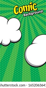 portrait pop art Comic cloud bubble. Funny speech bubble. Trendy Colorful retro vintage background in pop art retro comic style. Illustration easy editable