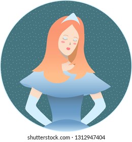 Portrait of a princess in blue