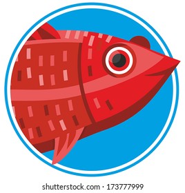 portrait of a red fish
