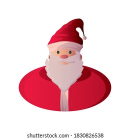 portrait of santa claus on white background vector illustration design