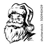 Portrait Santa Claus vector illustration on white