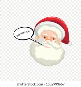 Portrait of santa on an isolated background.