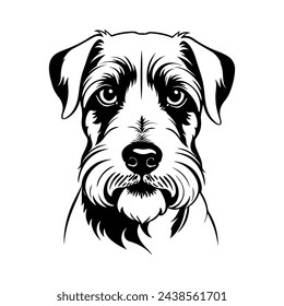 Portrait of a Sealyham Terrier Dog Vector isolated on white background, Dog Silhouettes. svg
