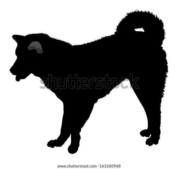 Download Portrait Siberian Husky Dog Vector Silhouette Stock Vector ...