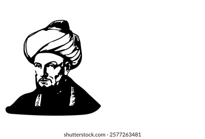 Nizâmülmülk Portrait Sketch Drawing Design