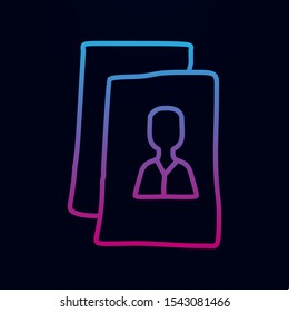 Portrait sketch nolan icon. Simple thin line, outline vector of education icons for ui and ux, website or mobile application