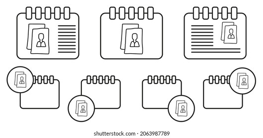 Portrait sketch vector icon in calender set illustration for ui and ux, website or mobile application