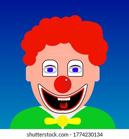 Portrait of a smiling clown
