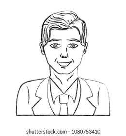 portrait smiling man cartoon character